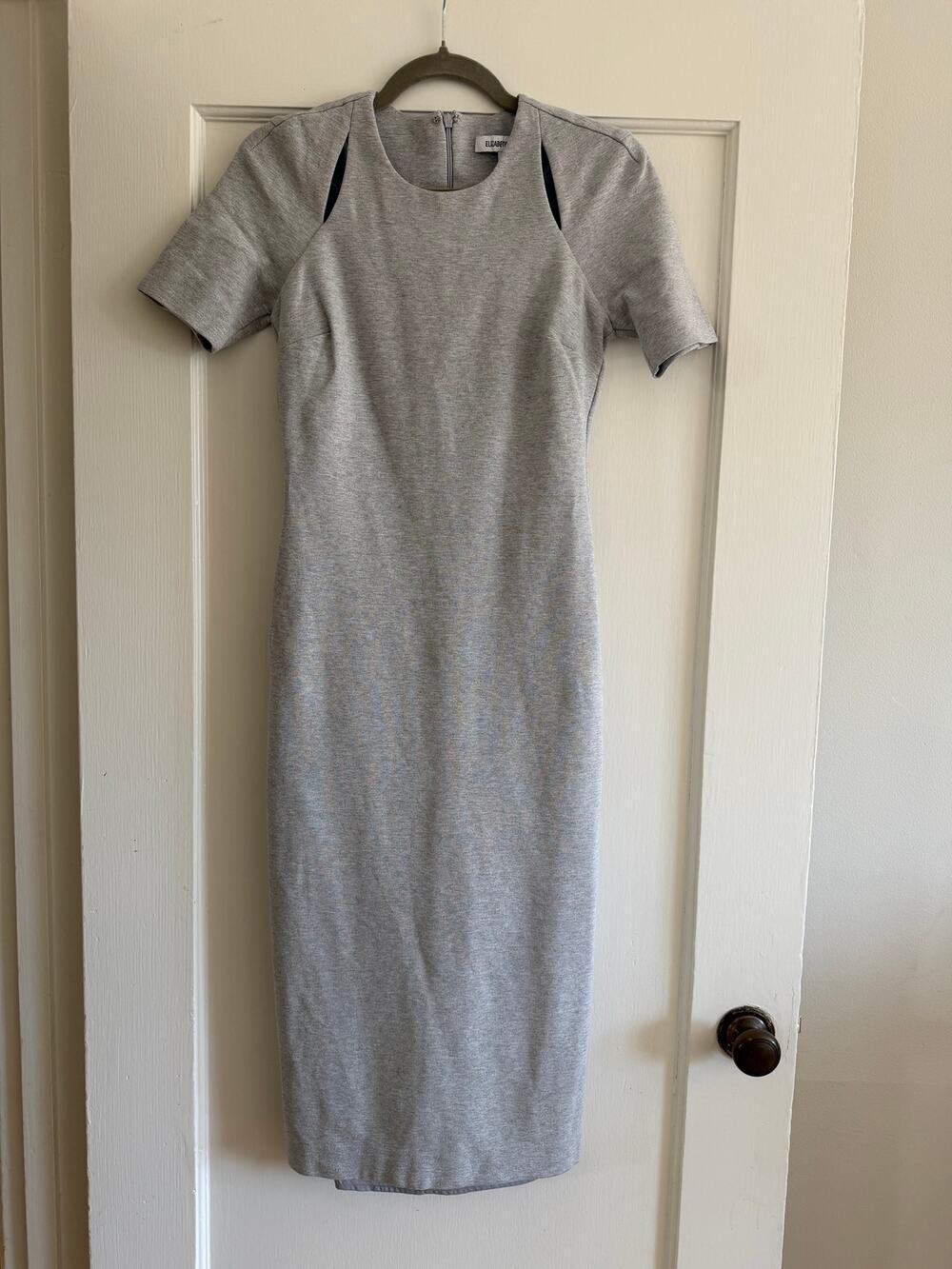Elizabeth and James Melange Bayli Cutout Midi Dress - Grey - 6